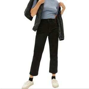 EVERLANE The Straight Leg Crop Pants Black